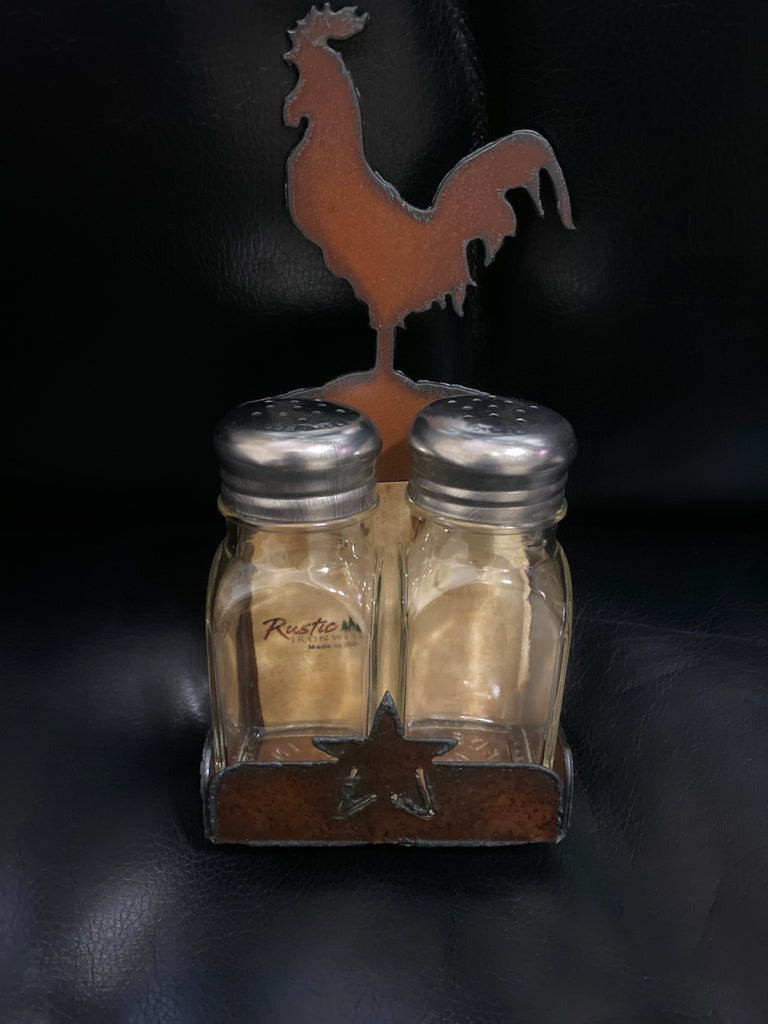 Iron Salt & Pepper Set w/ Holder