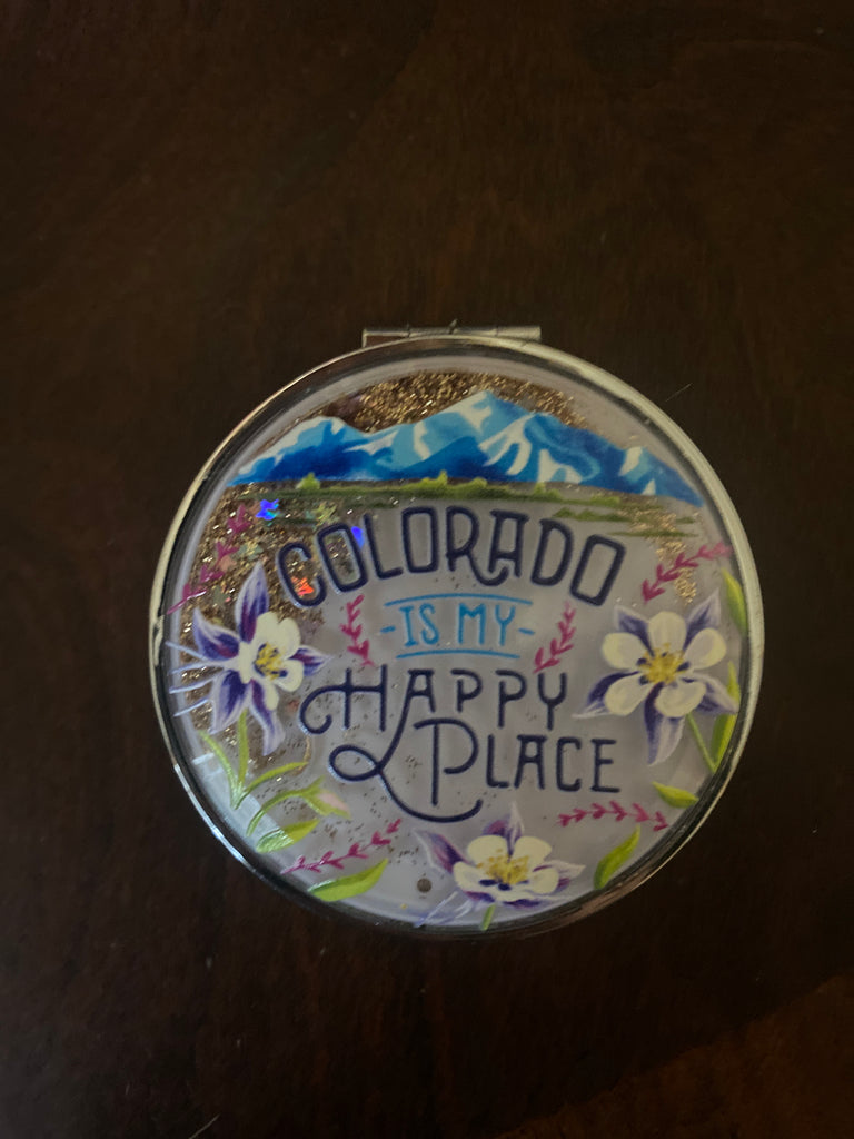 Glitter Compact Mirror