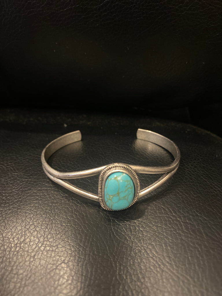 Bangle w/ Colored Stone