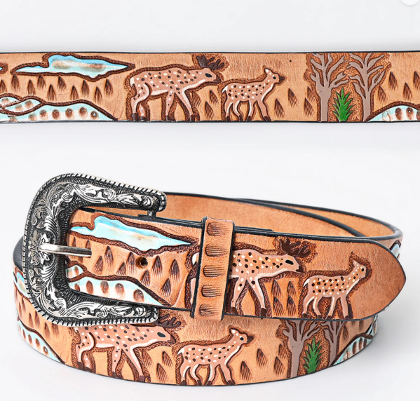 Genuine Leather Western Belt