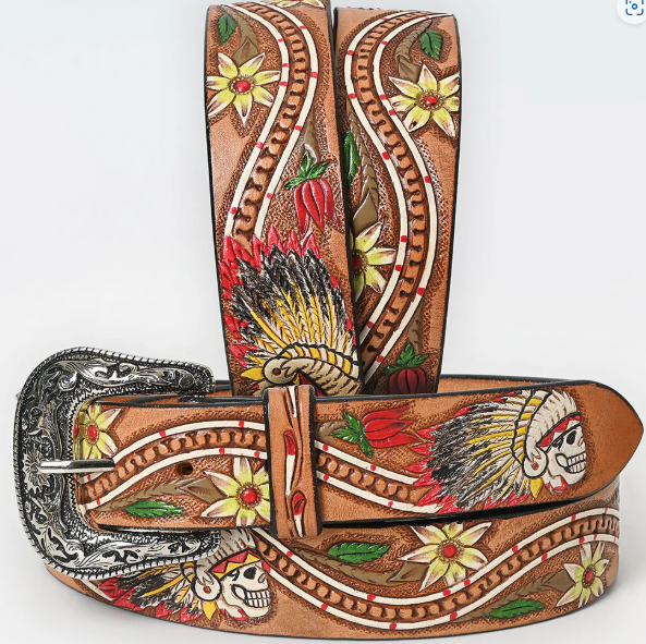 Genuine Leather Western Belt