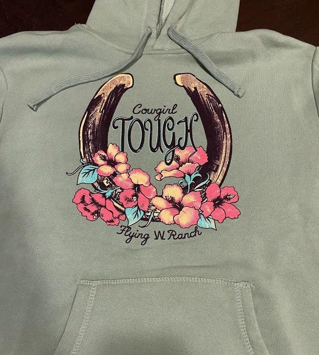 Hooded Agave Green Cowgirl Tough Sweatshirt