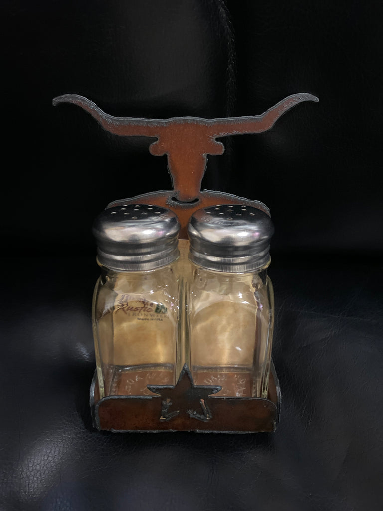 Iron Salt & Pepper Set w/ Holder