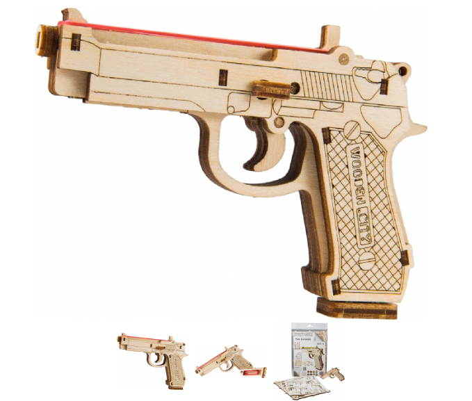 Beretta Rubber Band Shooter Wooden Puzzle