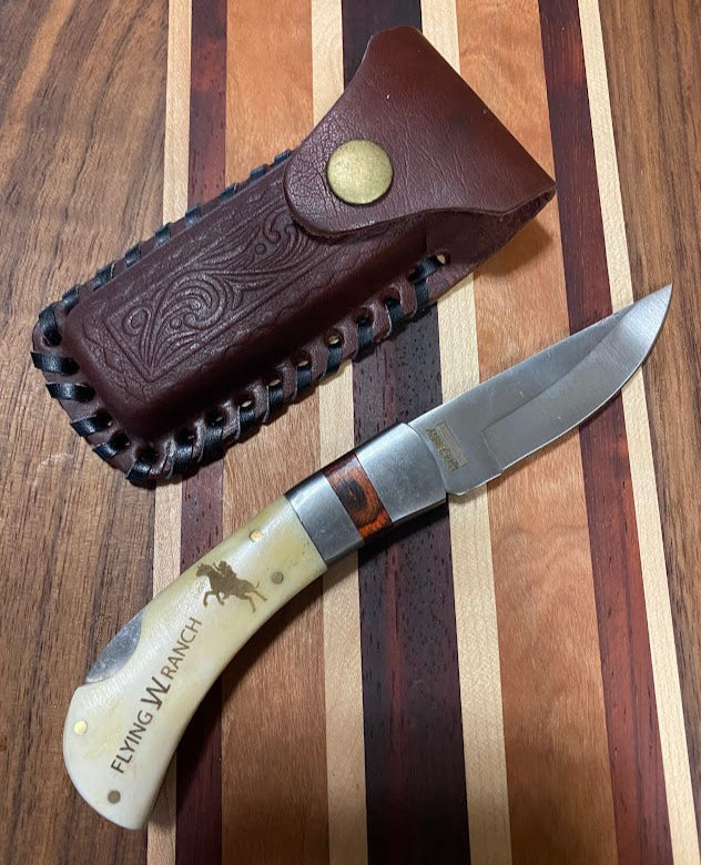 Single Bolster Lockback Knife w/ Bone Handle