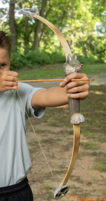 Wooden Carved Bow Archery Set