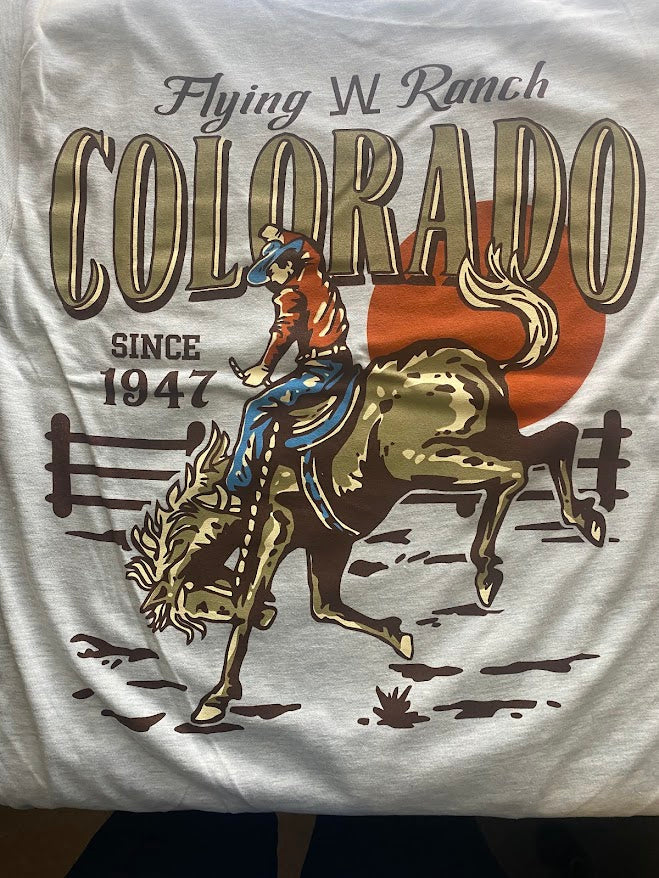 Short Sleeve Oatmeal Bronc Rider T-Shirt