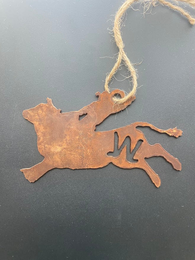 Rustic Metal Western Ornament