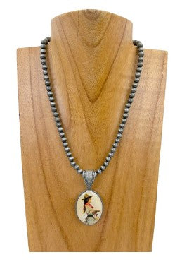 Navajo Pearl 15" Necklace w/ Pendant