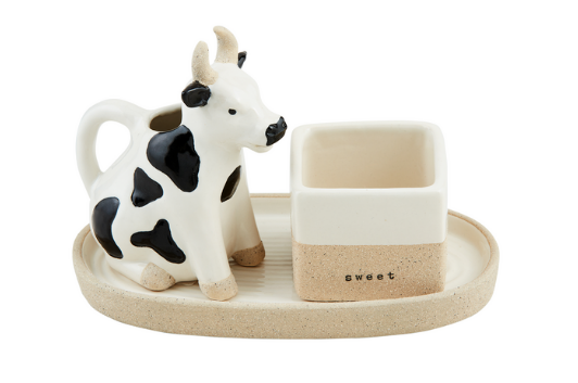 Cow Cream & Sugar Set