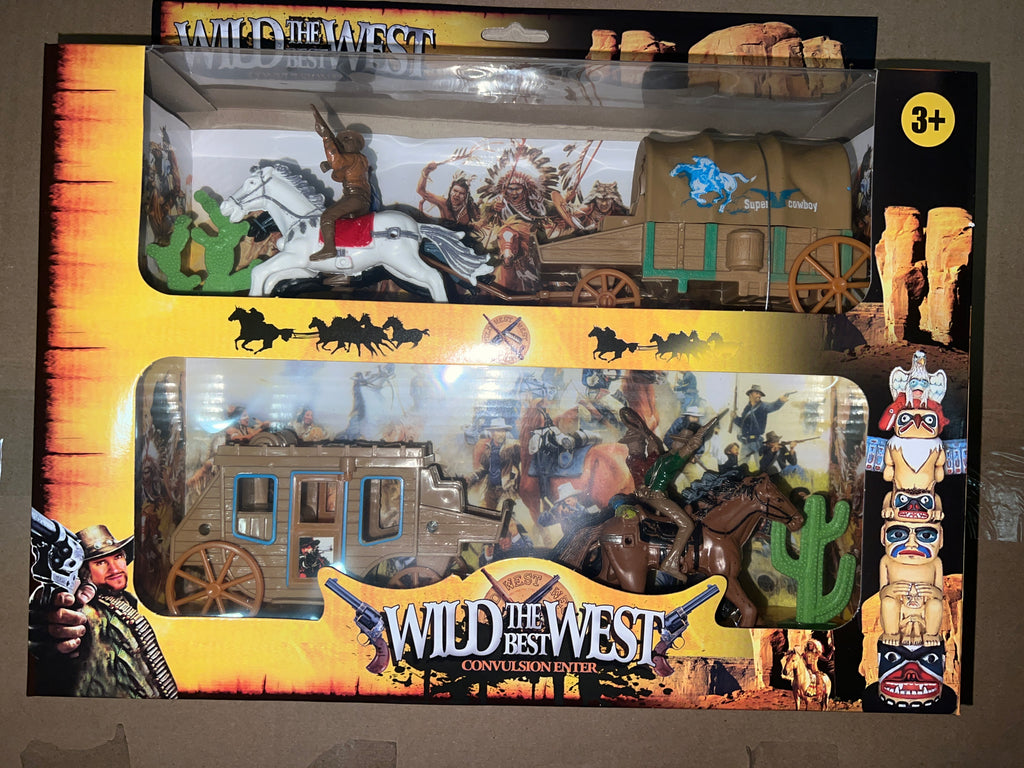 The Best Wild West Stagecoach and Chuckwagon w/ Cowboys (12 piece)