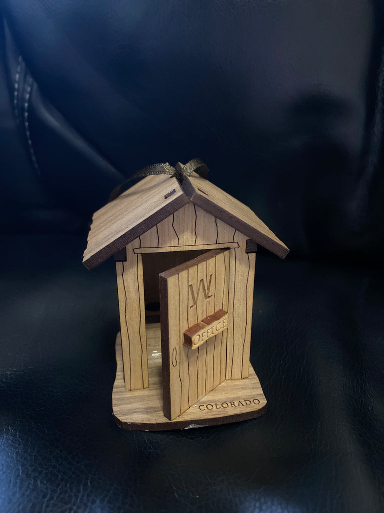 3D Wooden Outhouse Ornament