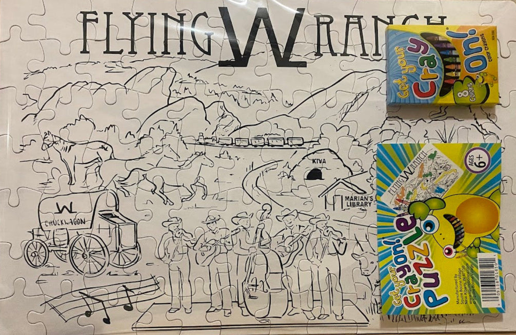 Flying W Ranch Coloring Jigsaw Puzzle