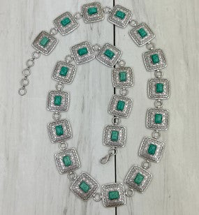 Vintage Metal Belt w/ Stones
