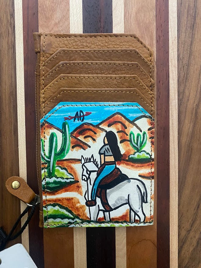 Genuine Leather Western Card Holder