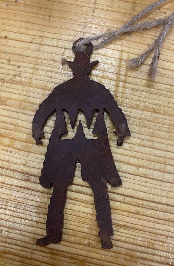 Rustic Metal Western Ornament