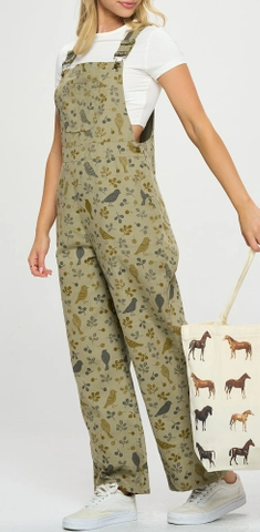 Horse Print Overalls