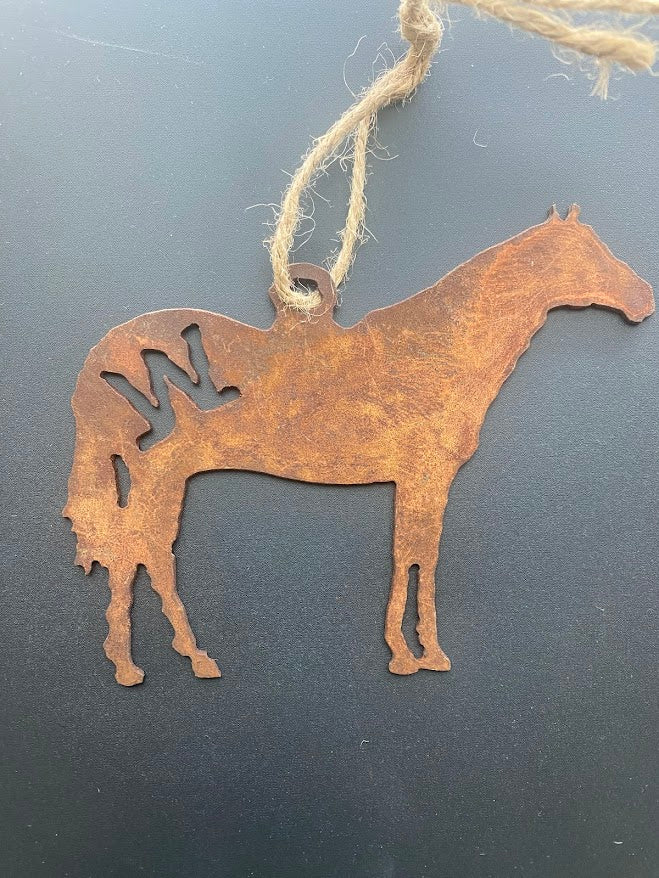 Rustic Metal Western Ornament