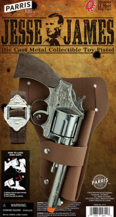 Jesse James Toy Pistol & Holster Set