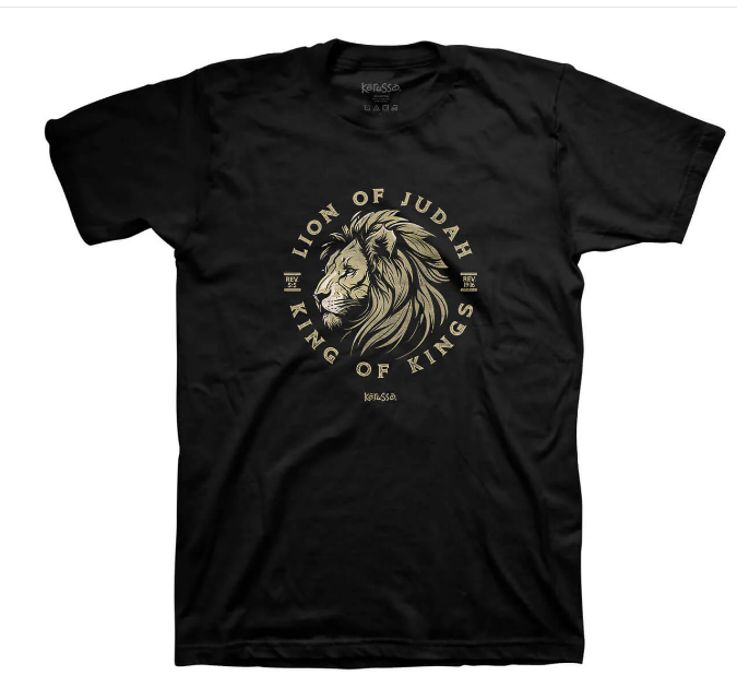 Short Sleeve Black Lion of Judah T-Shirt
