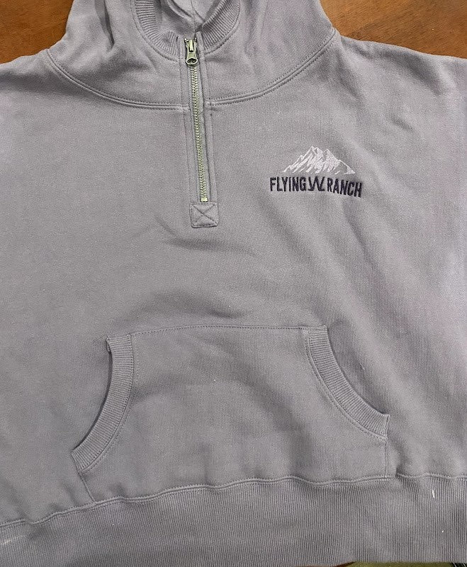 Hooded Quarter Zip Purple Sweatshirt