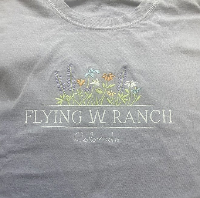 Long Sleeve Embroidered Flowers T-Shirt