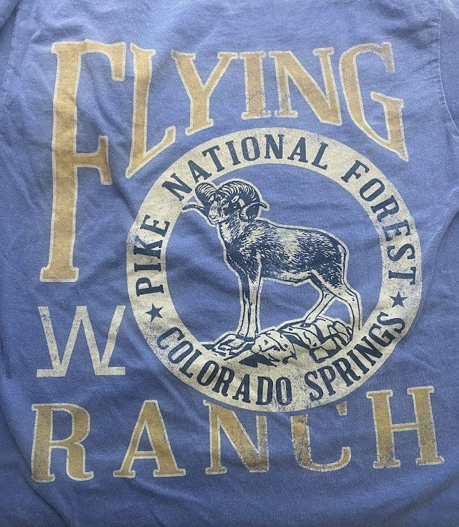 Short Sleeve Rustic Blue Big Horn T-Shirt