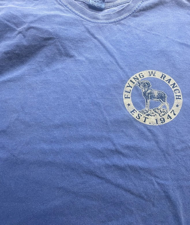 Short Sleeve Rustic Blue Big Horn T-Shirt