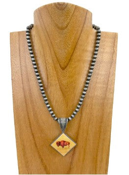 Navajo Pearl 15" Necklace w/ Pendant