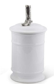 Stoneware Canister Tall Cowboy Boot