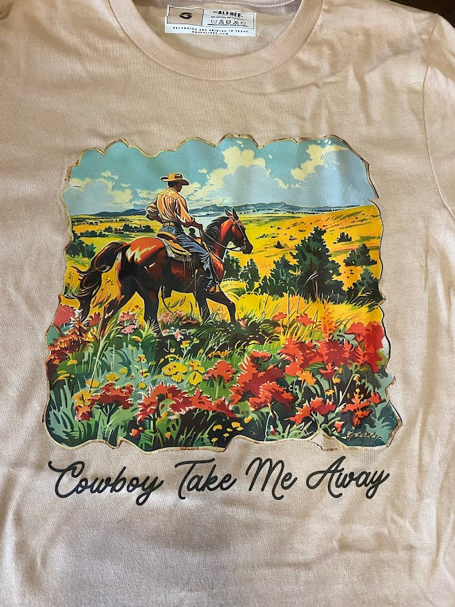 Short Sleeve Western Color Print T-Shirts