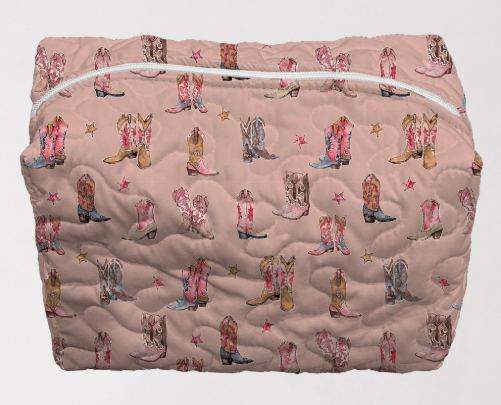 Quilted Large Makeup Bag