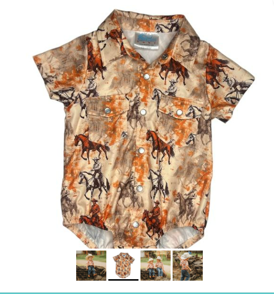 Shea Baby Western Onesies