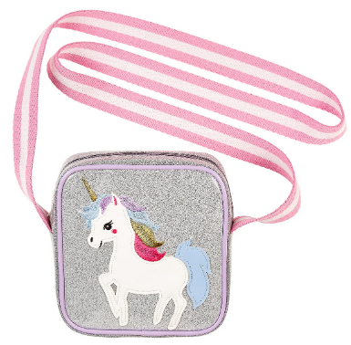 Kid's Silver Sparkle Unicorn Purse