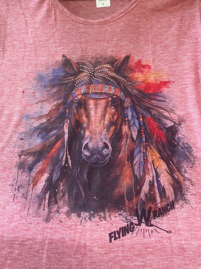 Short Sleeve Soft Ladies Fit T-Shirts w/ Decorative Rhinestones