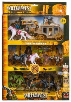 The Best Wild West Stagecoach w/ Cowboys & Horse (16 Piece)