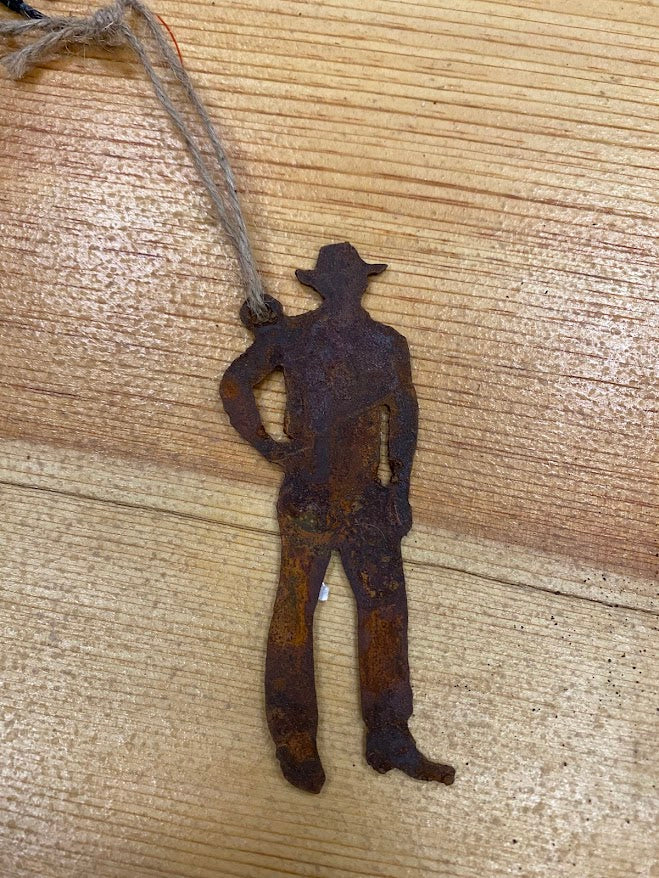 Rustic Metal Western Ornament