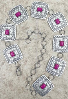 Vintage Metal Belt w/ Stones