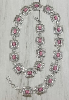Vintage Metal Belt w/ Stones