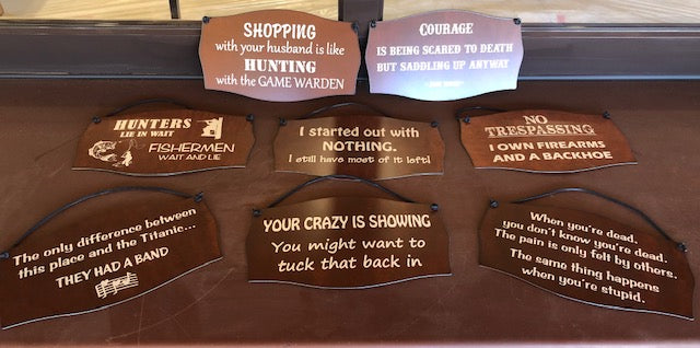Rustic signs