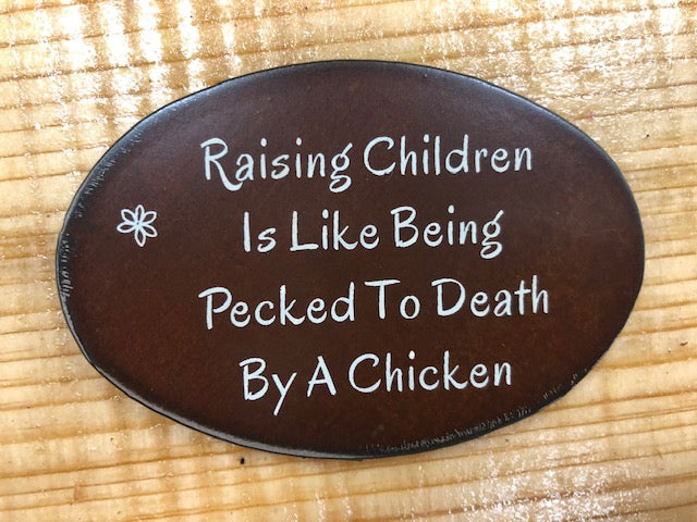 Rustic Metal Magnets w/ Funny Sayings