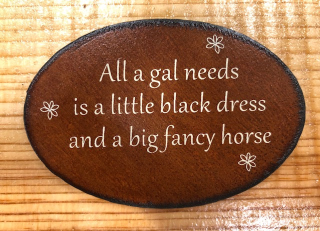 Rustic Metal Magnets w/ Funny Sayings