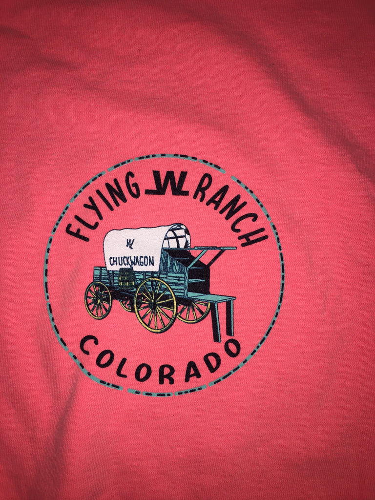 Long Sleeve Chuckwagon Neon Coral T-Shirt
