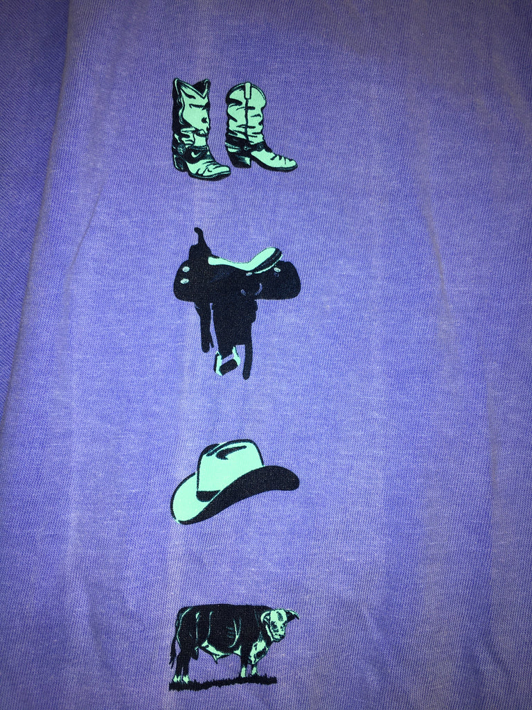 Long Sleeve Chuckwagon Periwinkle T-Shirt