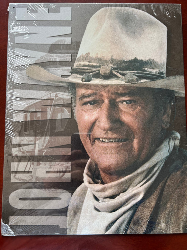 Embossed Tin Sign of John Wayne