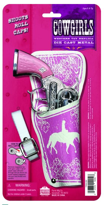 Cowgirls Toy Pistol & Holster Set