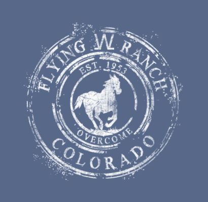 Long Sleeve Steel Blue Flying W Ranch T-Shirt